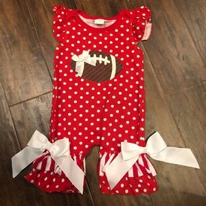 NWOT Boutique Romper 6/9m